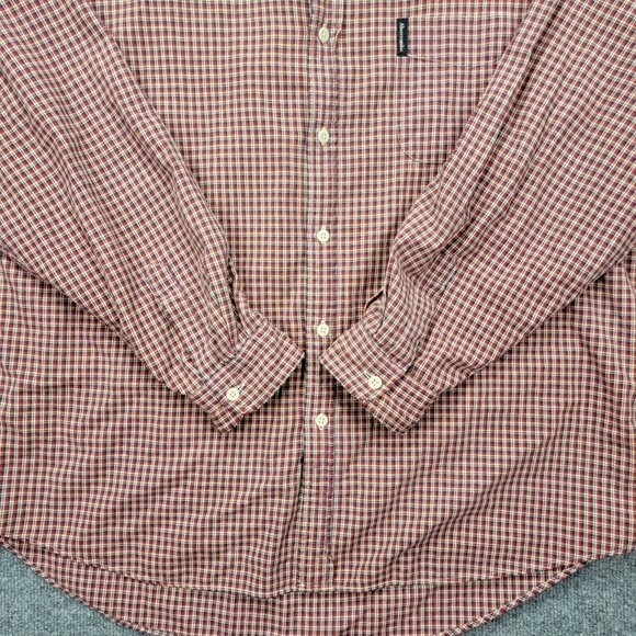 Abercrombie Fitch Shirt‎ Mens 2XL Red Plaid Button Down Long Sleeve Outdoors - Picture 8 of 8
